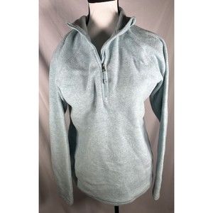 Eddie Bauer Women's Long Sleeve 1/4 Zip Soft Fleece - Size S Sea Green